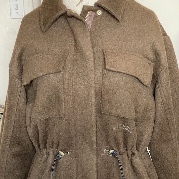 Han Kjobenhavn Women’s Coat Desk Jacket Sz Small Wool Blend Green Quiet Luxury - Picture 5 of 15